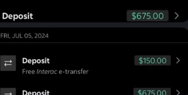 Stripe – deposit history